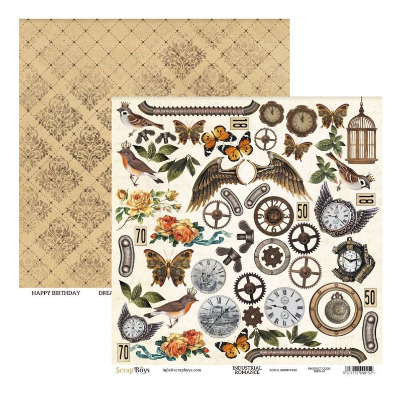 *** ScrapBoys - INDUSTRIAL ROMANCE / 07 - scrapbooková čtvrtka