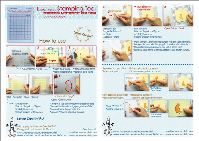Leane Creatief - STAMPING TOOL - razítkovací pomůcka