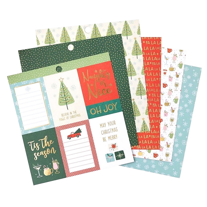 *** DCWV - HOLIDAY DELIGHT 6x6 - scrapbookové čtvrtky