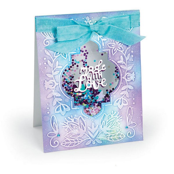 Sizzix - CUT & EMBOSS / MADE WITH LOVE - embossovací a vyřezávací kapsa
