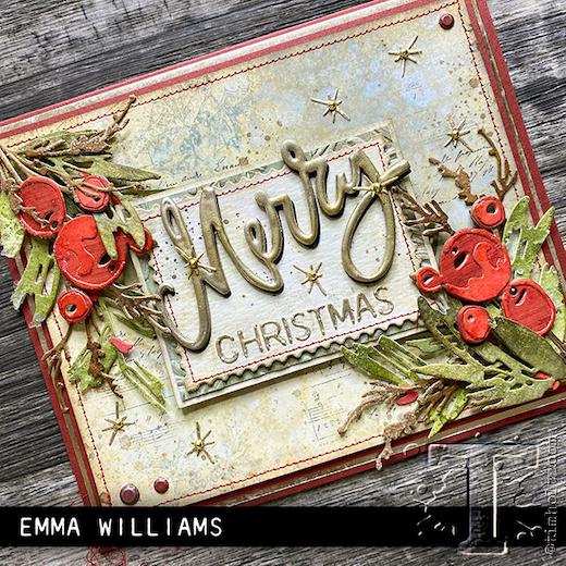 *** Sizzix - HOLIDAY BRUSHSTROKE - vyřezávací šablony