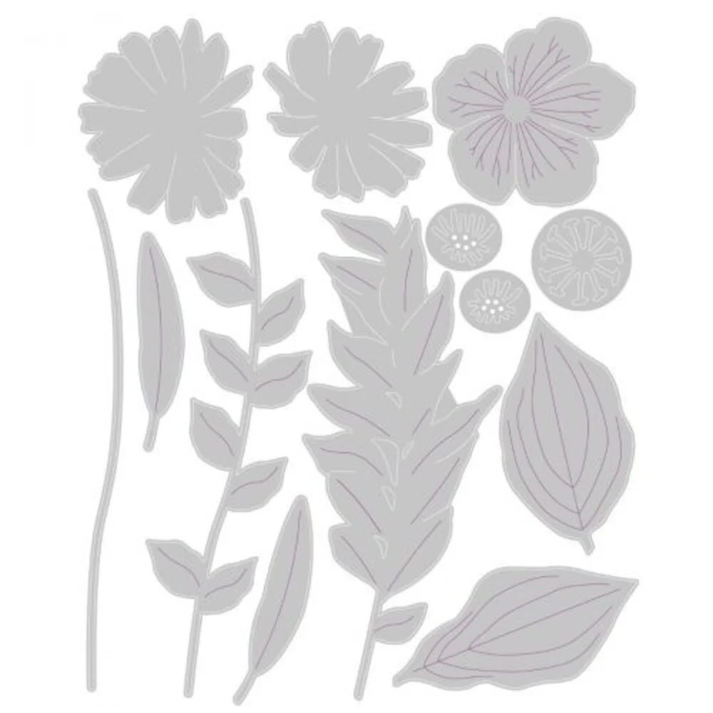 *** Sizzix - WILD BLOOMS #1 - vyřezávací šablony