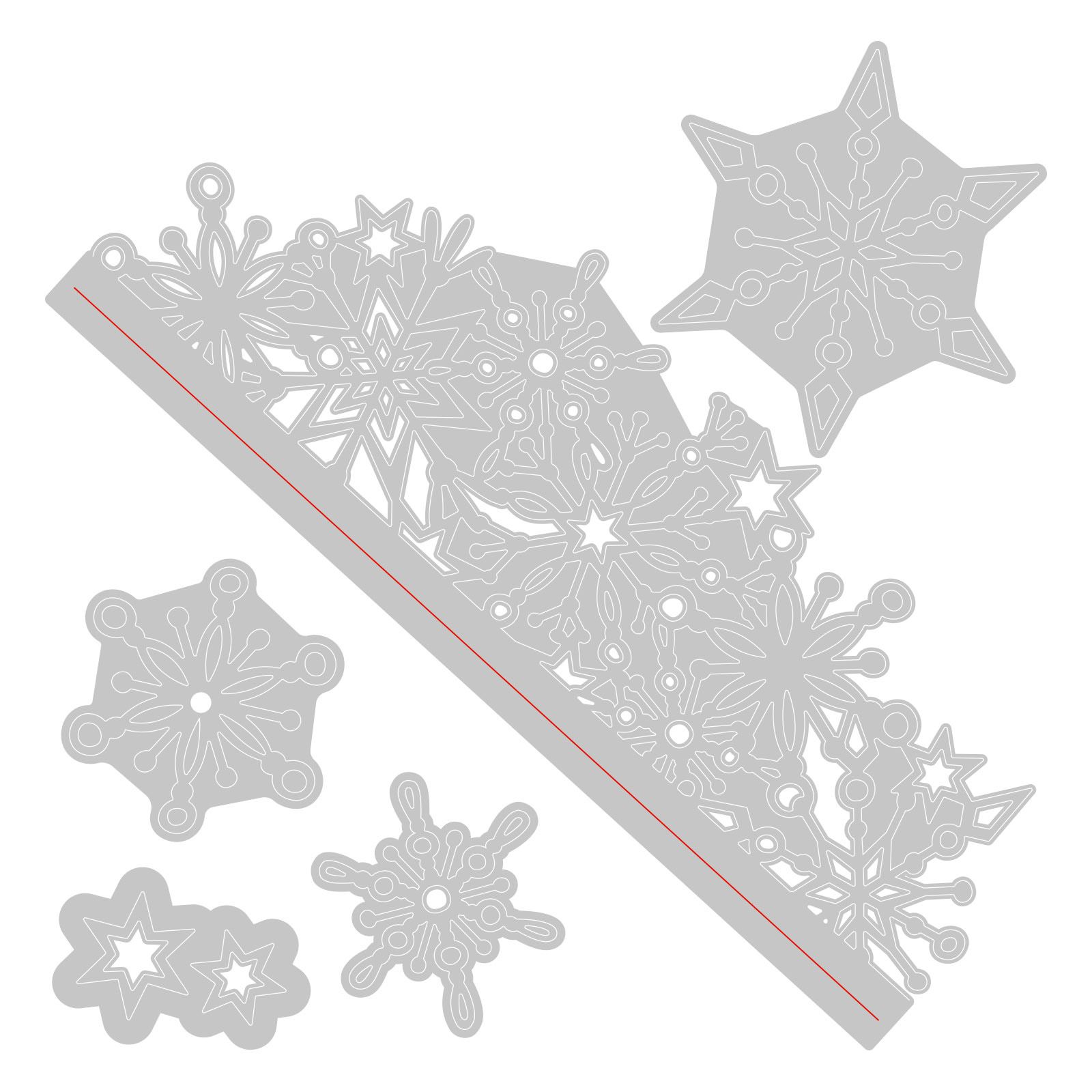 *** Sizzix - SNOWFLAKE EDGE - vyřezávací šablony