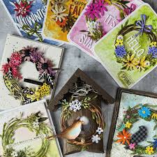 Sizzix - VAULT FUNKY FLORAL WREATH - vyřezávací šablony