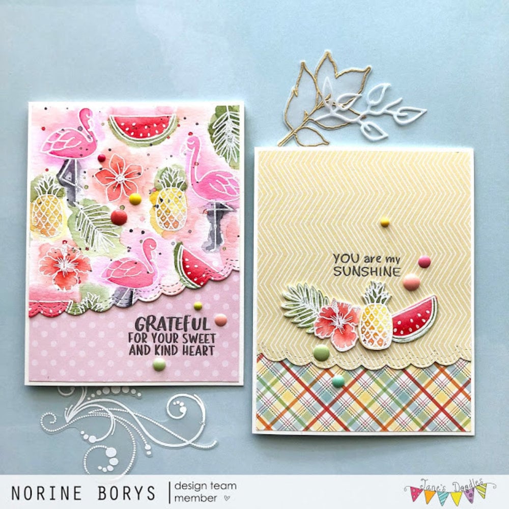 *** Jane´s Doodles - TROPICAL FUN - silikonová razítka