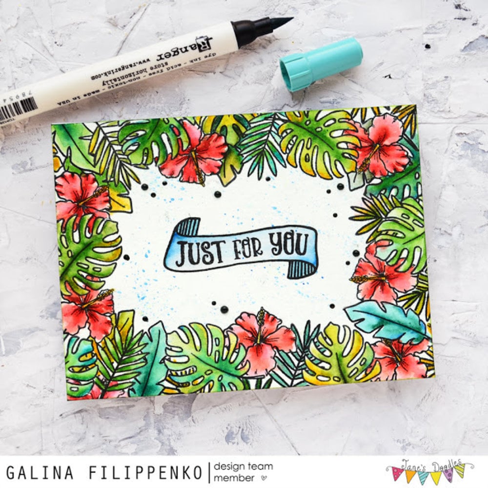 *** Jane´s Doodles - TROPICAL FUN - silikonová razítka