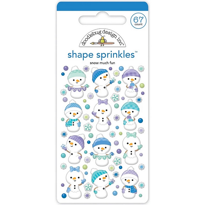 *** Doodlebug - SNOW MUCH FUN Enamel Shapes - enamelové ozdoby