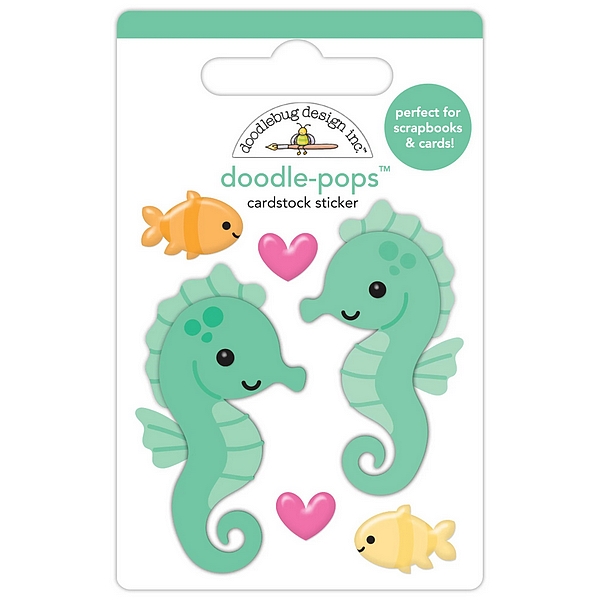 Doodlebug - SAM & SALLY SEAHORSE Doodle-Pops - 3D samolepky