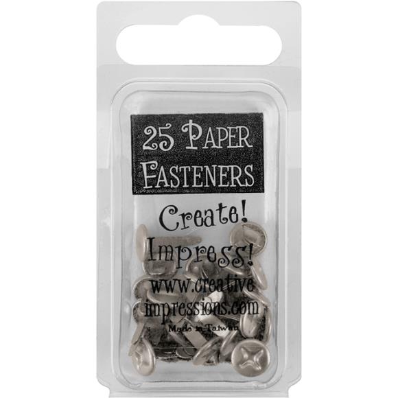 Creative Impressions - PAPER FASTENERS / SCREW TOPS - kovové svorky (25 ks)