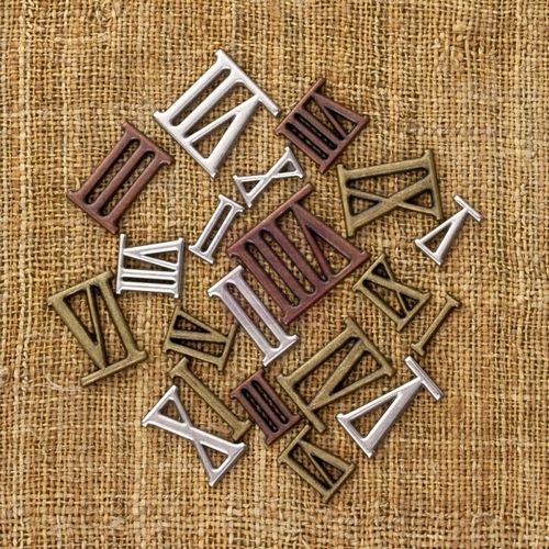 Prima Marketing - MECHANICALS / ROMAN NUMBERS - kovové ozdoby