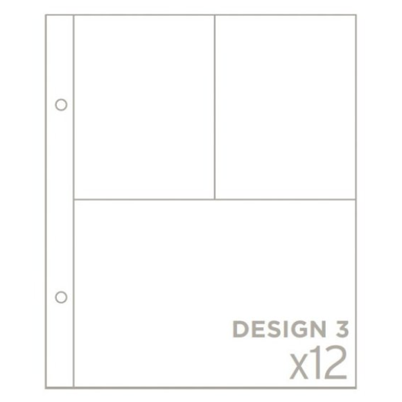 Becky Higgins - PHOTO POCKET PAGES 6x8 / DESIGN 3 - náhradní kapsy (12 ks)