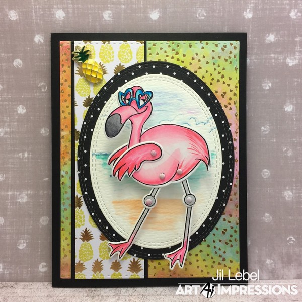 *** Art Impressions - WIGGLE WOBBLE / FLAMINGO - silikonová razítka a šablony