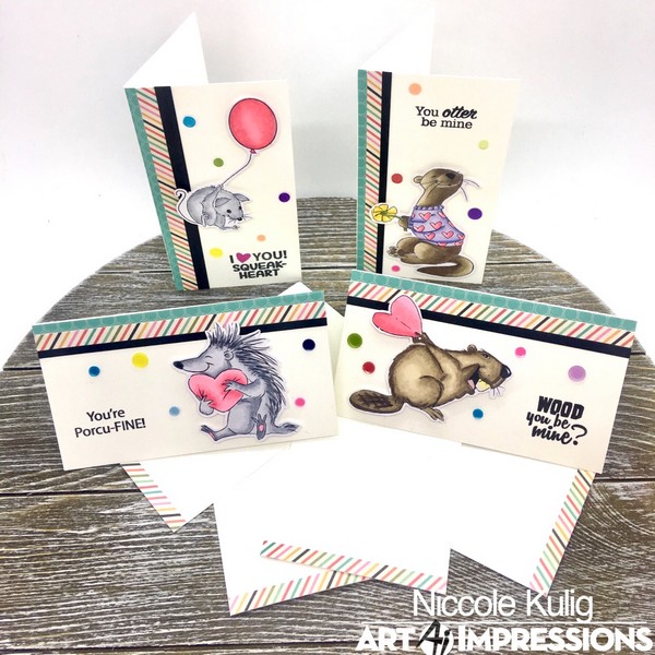 *** Art Impression - VALENTINE CRITTERS - silikonová razítka