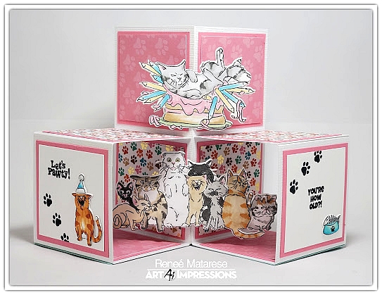 *** Art Impressions - FELINE SET - razítka a šablony