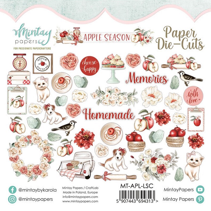 Mintay - APPLE SEASON Paper Die-Cuts - papírové výřezy