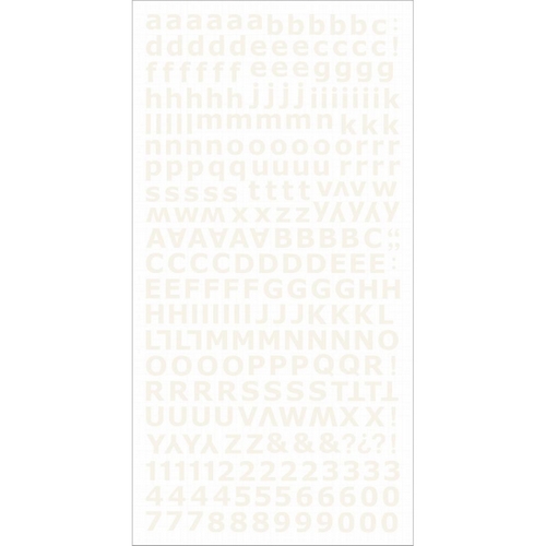 Kaisercraft - ALPHA / IVORY Stickers - samolepicí písmenka