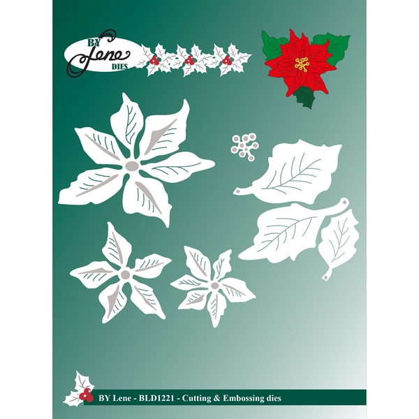 *** By Lene Dies - LARGE POINSETTIA - vyřezávací šablona
