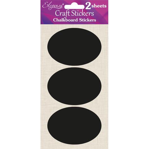 *** Eleganza - CHALKBOARD STICKERS / OVALS - samolepky
