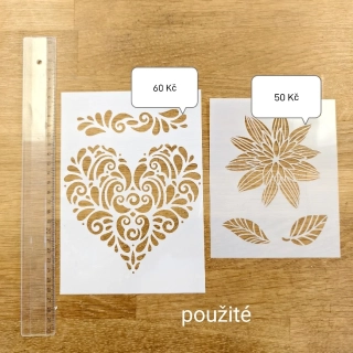 Plastová šablona kytka