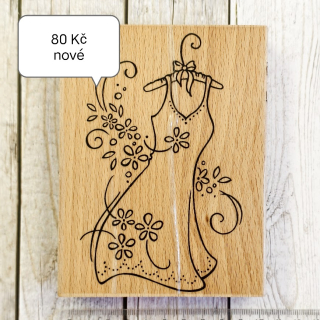 Dřevěné razítko Stampendous - šaty