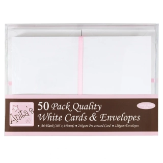 Přání s obálkou (50 ks) - A6 White