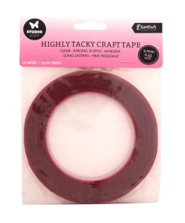 Studio Light - HIGHLY TACKY CRAFT TAPE (9 mm x 10 metrů) - extra silná lepicí páska