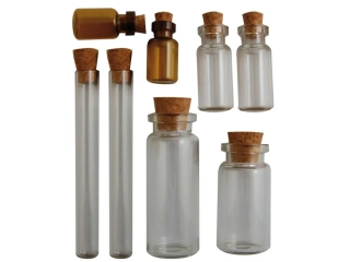 Vaessen Creative - GLASS TUBES - dekorační lahvičky s korkem