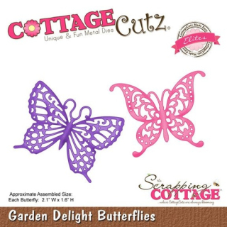 *** Cottage Cutz - GARDEN DELIGHT BUTTERFLIES - vyřezávací šablony