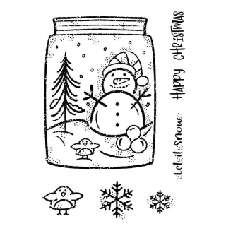 Woodware - SNOW JAR - silikonová razítka