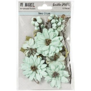 *** 49 & Market - GARDEN PETALS / SEA GLASS - papírové kytičky