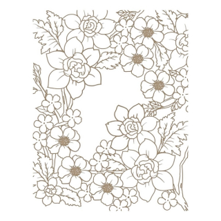 Spellbinders - HOTFOIL STAMP / FLOWER PATTERN - kovové razítko