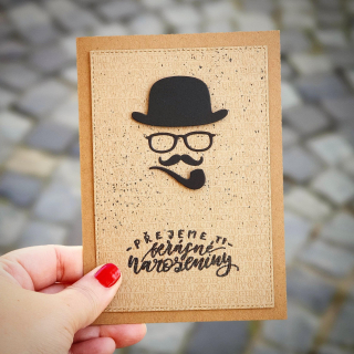 PŘÁNÍ K NAROZENINÁM PRO MUŽE - gentleman "Krásné narozeniny"