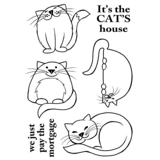 Woodware - FOUR FINE FELINES - silikonová razítka