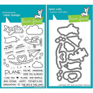 Lawn Fawn - PLANE AND SIMPLE - razítka a šablony