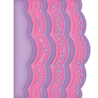Spellbinders - SCALLOPED BORDERS ONE - vyřezávací šablony