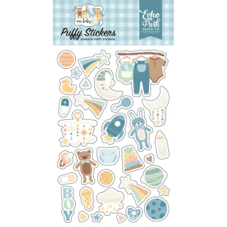 Echo Park - OUR BABY BOY Puffy Stickers - 3D samolepky