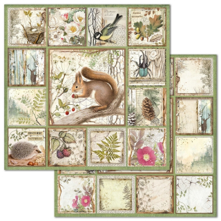 Stamperia - FOREST / SBB655 - scrapbooková čtvrtka