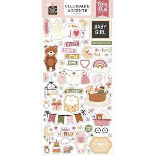 Echo Park - SPECIAL DELIVERY BABY GIRL Chipboard Accents - kartonové výřezy