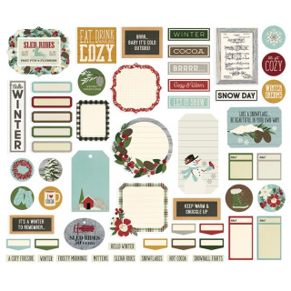 Simple Stories - WINTER FARMHOUSE Journal Bits & Pieces - papírové výřezy