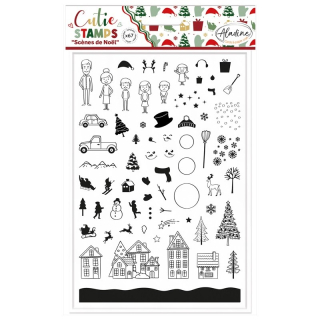 *** Aladine - CUTIE STAMPS / VÁNOČNÍ NÁLADA - gumová razítka