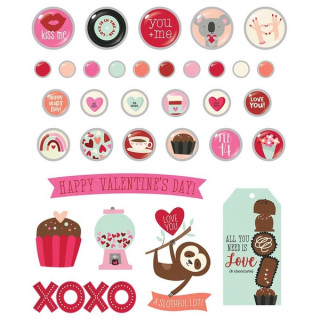 Simple Stories - SWEET TALK Decorative Brads - ozdobné svorky