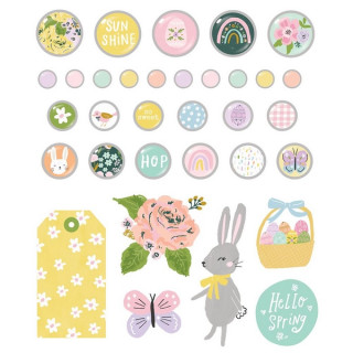 Simple Stories - BUNNIES & BLOOMS Decorative Brads - ozdobné svorky