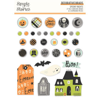 Simple Stories - SPOOKY NIGHTS Decorative Brads - ozdobné svorky