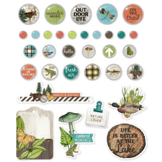 Simple Stories - SIMPLE VINTAGE LAKESIDE Decorative Brads - ozdobné svorky
