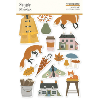 Simple Stories - ACORN LANE Sticker Book - diářové samolepky