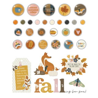 Simple Stories - ACORN LANE Decorative Brads - ozdobné svorky