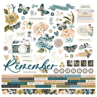Simple Stories - REMEMBER Combo Stickers - samolepky