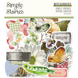 Simple Stories - SIMPLE VINTAGE SPRING GARDEN Bits & Pieces - papírové výřezy