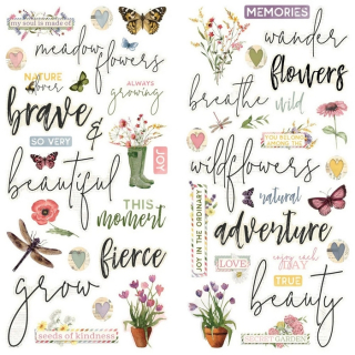 Simple Stories - SIMPLE VINTAGE MEADOW FLOWERS Foam Stickers - 3D samolepky