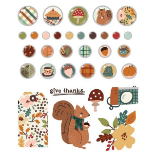 Simple Stories - CIDER & DONUTS Decorative Brads - ozdobné svorky
